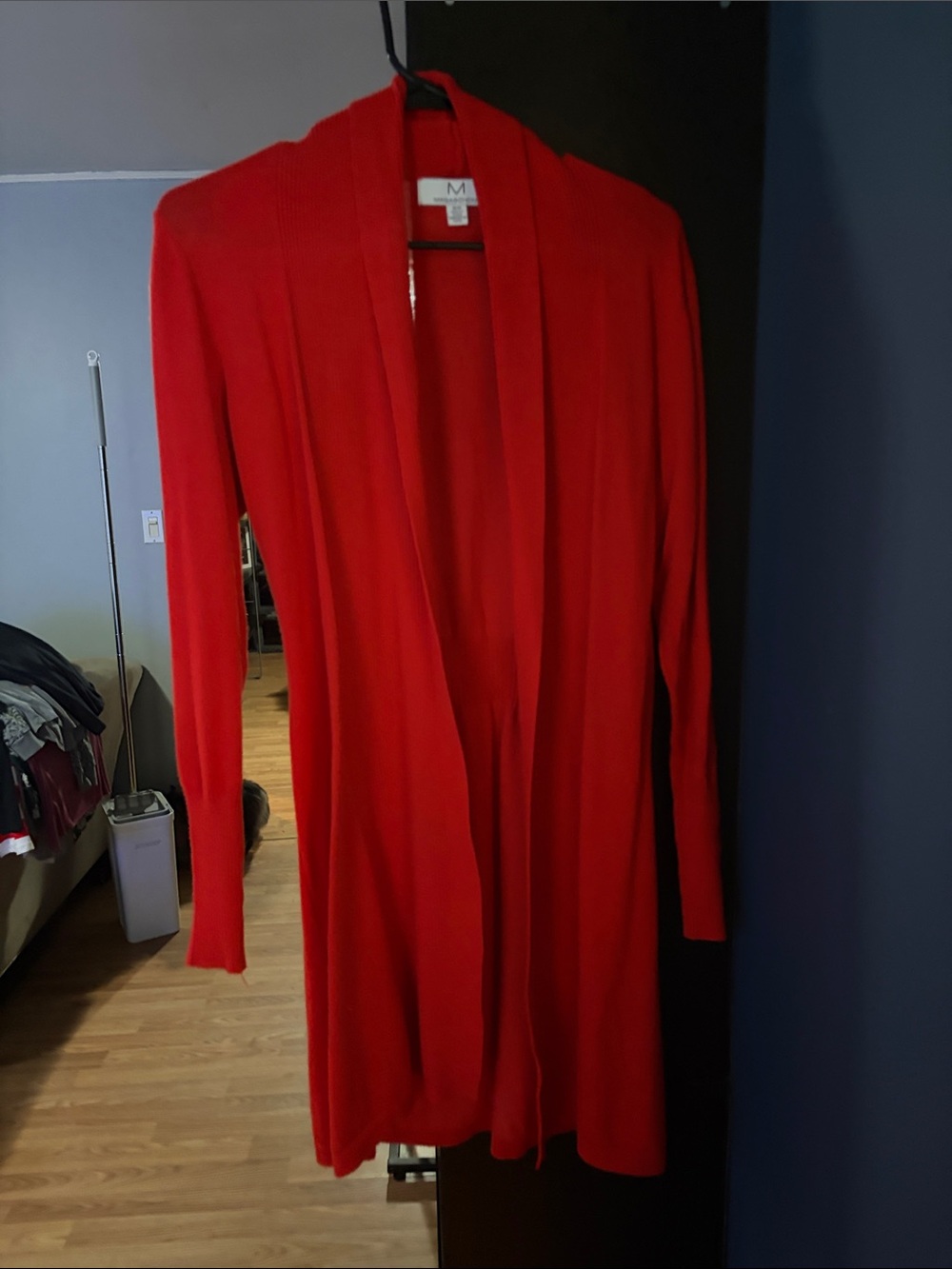Magaschoni Red Open-Front Long Cardigan